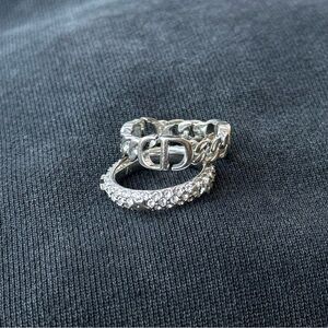 Dior Petit CD Ring Set - Silver
